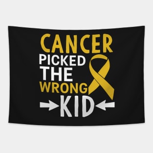 Cancer Picked The Wrong Kid Tapestry