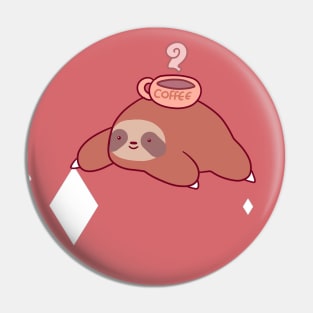 "Happy Birthday" Coffee Sloth Pin