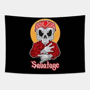 Skull Gangsta Savatage Tapestry