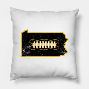 PA Football - White/Black/Gold Pillow