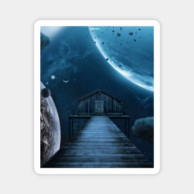 Space house Magnet by sidomatic