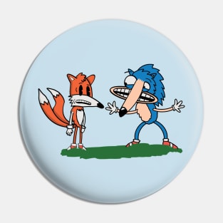 Blue Blur and Flight Fox Pin