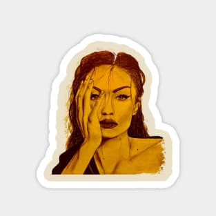 Gigi hadid portrait Magnet