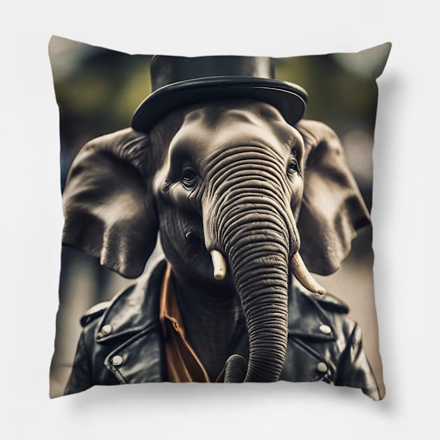 funny elephant Pillow by helintonandruw