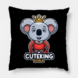 Creatives koala king cartoon Pillow