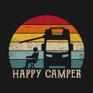 Happy Camper RV Camping Shirt Men Women Retro Sun 70s 80s T-Shirt