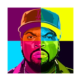 Ice Cube rapper squares and yellow T-Shirt