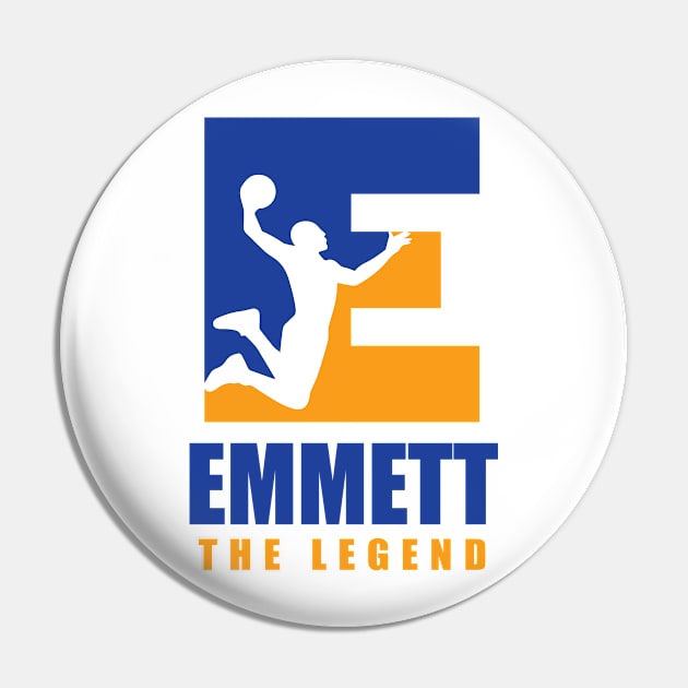 Emmett Custom Player Basketball Your Name The Legend Pin by Baseball Your Name