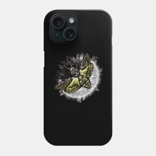 Deaths head moth & moon Phone Case