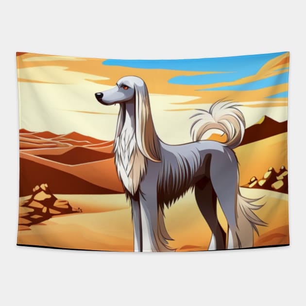 Afghan Hound in Desert Tapestry by KayBeeTees