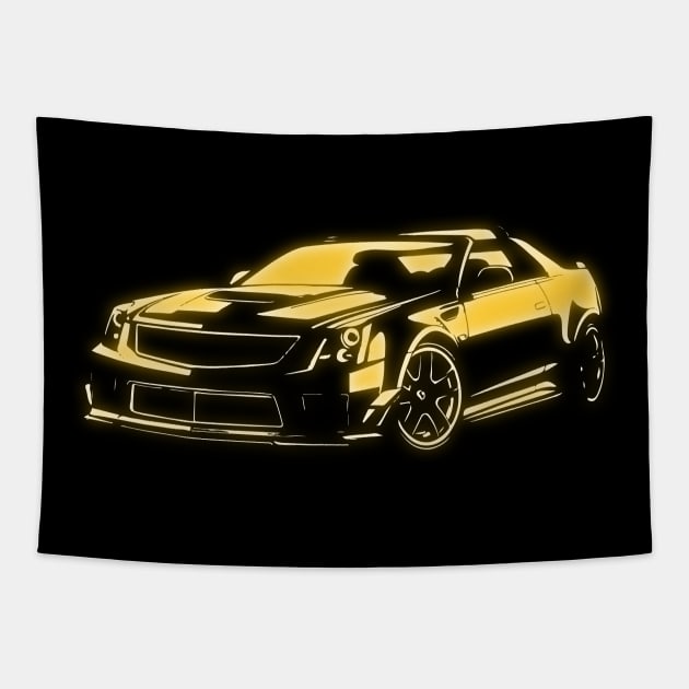 Cadillac XLR-V Leverages Glowing Silhouette Tapestry by Moulezitouna