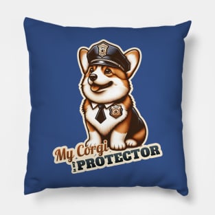 Corgi Police Pillow