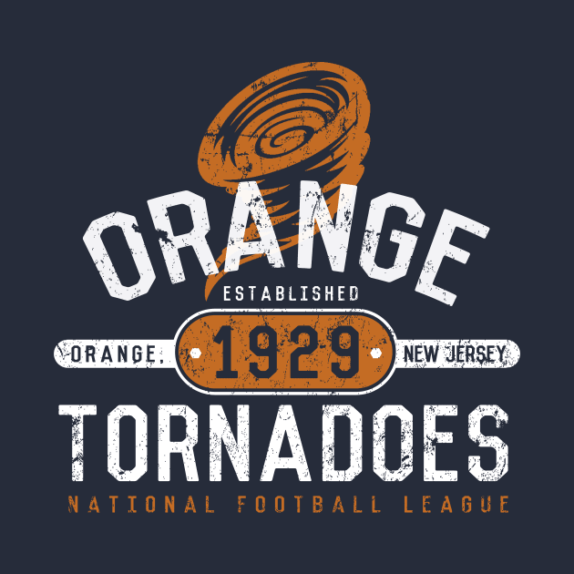 Orange Tornadoes Football by MindsparkCreative