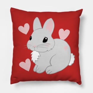 Lovey dovey  bunny Pillow