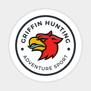 Griffin Hunting - Adventure Sport - White - Fantasy - Funny Magnet