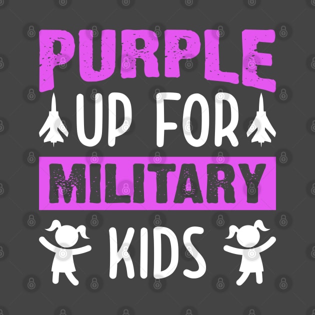 Purple Up For Military Kids Military Child Month USA by Rosemat