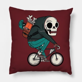 skull bike Pillow