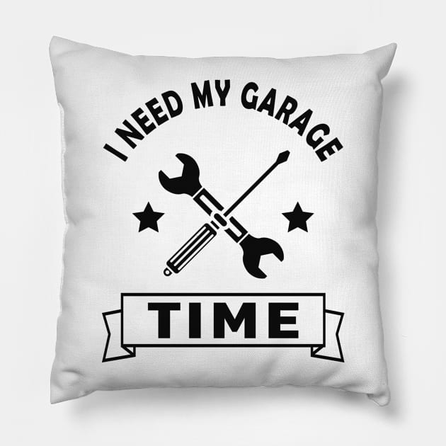 Mechanic - I need my garage time Pillow by KC Happy Shop