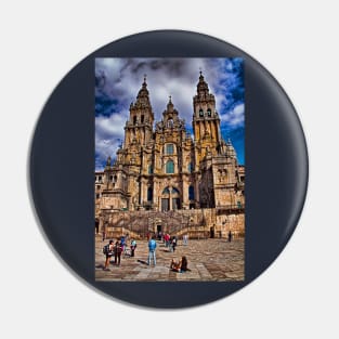 Spain. Santiago de Compostela. Catherdral in the afternoon. Pin