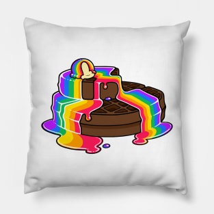 Philadelphia Philly Pride LGBT Chocolate Pancakes - Gay Rainbow Pillow