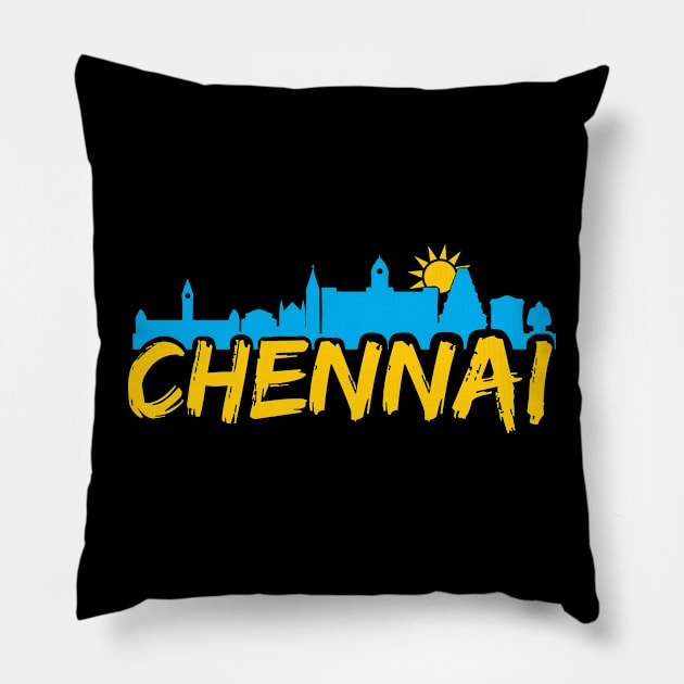 I love Madras Chennai Tamil Language Quote Pillow by alltheprints