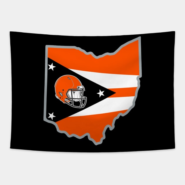 State of Ohio - Cincinnati Football Tapestry by Locker Room Originals