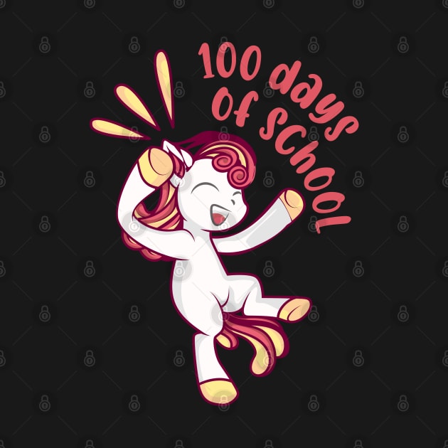 Happy 100 Days Of School Unicorn 100 Days Smarter Kids by alcoshirts