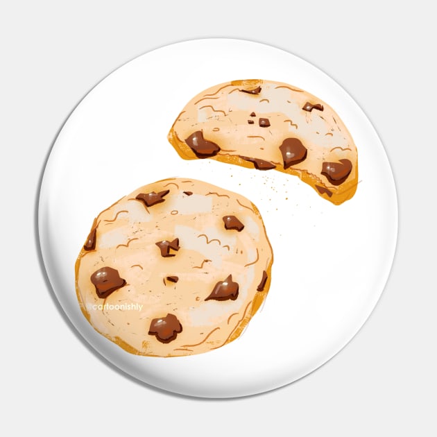 Chocolate Chip Cookies Pin by Cartoonishly