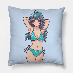 Cute girl in bikini anime Pillow