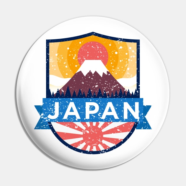 Japan Mt Fuji Alternative Emblem Pin by Mandra