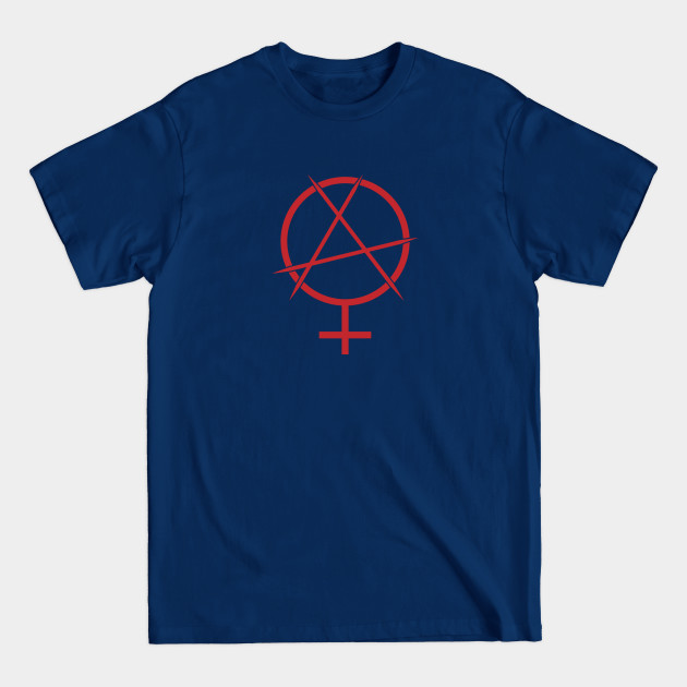 Discover Feminist Anarchy Symbol - Womens Rights - T-Shirt