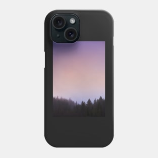 Pink Violet Sunset Over A Forest Phone Case