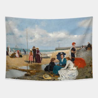 An Afternoon on the Beach by Francesc Miralles Tapestry