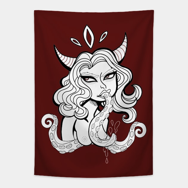 Calamari Tapestry by LittleGreenHat