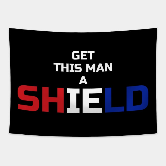 Get this man a shield Tapestry by thegameme