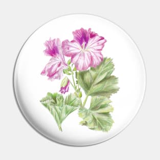 Royal geranium flower Pin