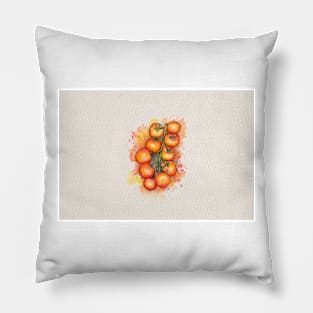 Tomatoes watercolour Artwork by Annalisa Amato Pillow