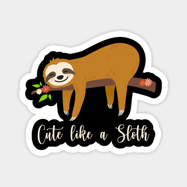 Cute Sloth Magnet by Imutobi