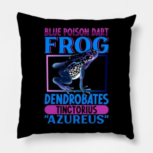 Blue Poison Dart Frog Pillow