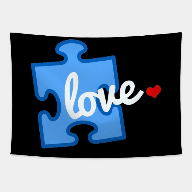 Autism Awareness Puzzle Piece Tapestry by Danielsmfbb