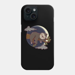 Sleeping Sloth Solar Eclipse Phone Case