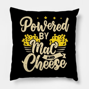 Powered By Mac And Cheese Pillow