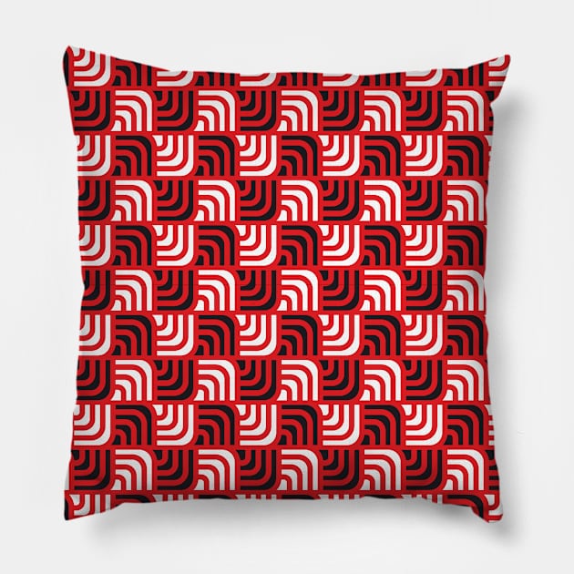 Geometric waves Pillow by ilhnklv