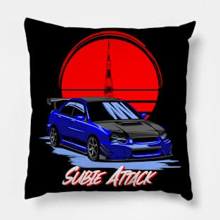 Subaru WRX Blue Attack 2nd Generation Pillow