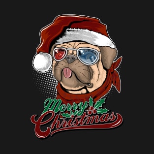 Merry Christmas cute pug T-Shirt