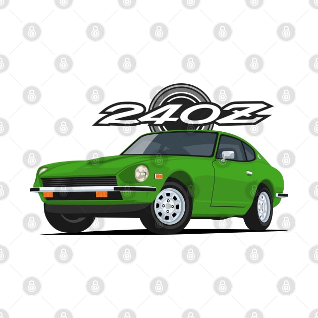 240z Fairlady classic sport coupe green by creative.z