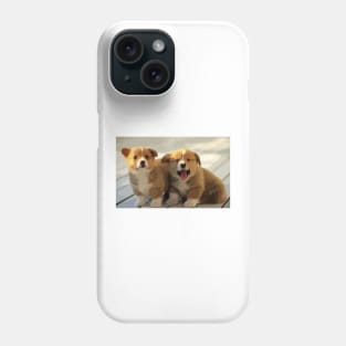 Corgi Puppies Digital Painting Phone Case