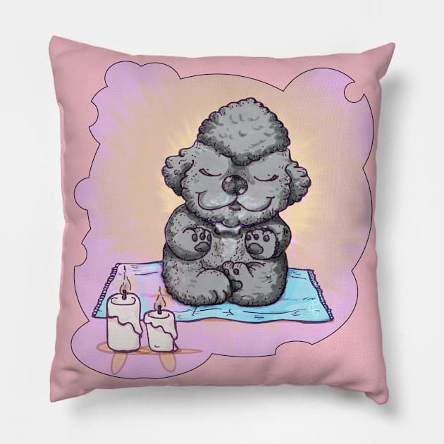 Zen Dog Pillow by Sutilmente