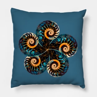 Nautilus shell 5 Pillow