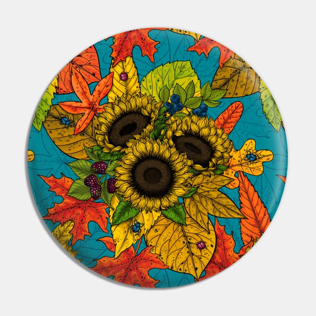 Autumn bouquet on blue Pin by katerinamk